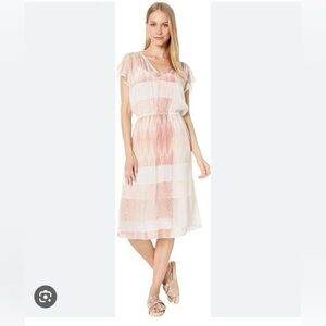 NWT Frye Shibori V-Neck Dress, Deauville Mauve, Size XS